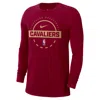 Nike Cleveland Cavaliers  Men's Nba Practice Long-sleeve T-shirt In Red