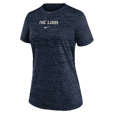 Nike Cleveland Guardians Authentic Collection City Connect Practice Velocity  Women's Dri-fit Mlb T-shirt In Blue