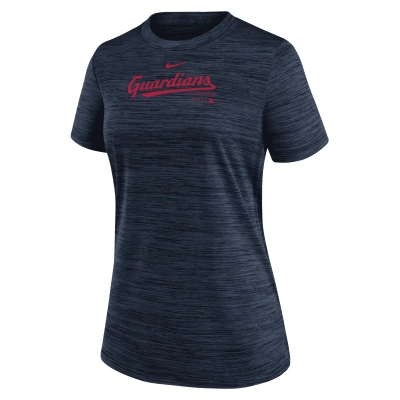 Nike Cleveland Guardians Authentic Collection Practice Velocity  Women's Dri-fit Mlb T-shirt In Blue