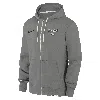 Nike Cleveland Guardians Authentic Collection Travel  Men's Dri-fit Mlb Full-zip Hoodie In Grey