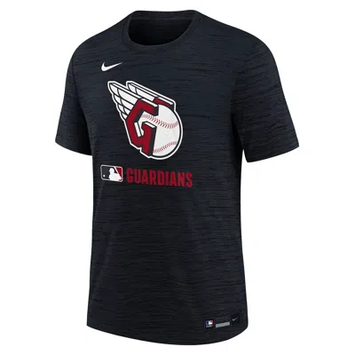 Nike Cleveland Guardians Authentic Collection Velocity Big Kidsâ  Dri-fit Mlb T-shirt In Black