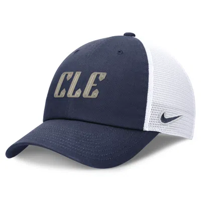 Nike Cleveland Guardians City Connect Club  Men's Mlb Trucker Adjustable Hat In Blue