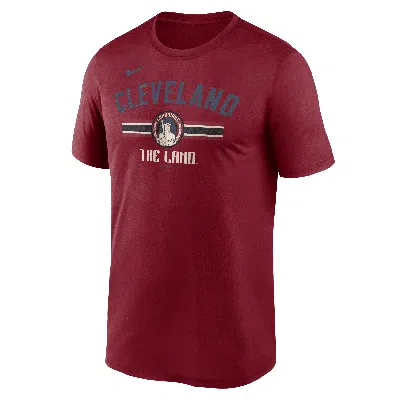 Nike Cleveland Guardians City Connect Legend  Men's Dri-fit Mlb T-shirt In Burgundy