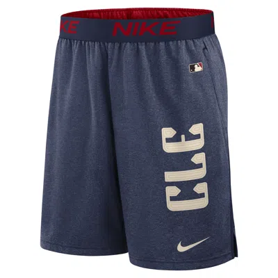 Nike Cleveland Guardians City Connect Practice  Men's Dri-fit Mlb Shorts In Blue