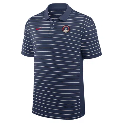 Nike Cleveland Guardians City Connect Striped Victory  Men's Dri-fit Mlb Polo In Blue