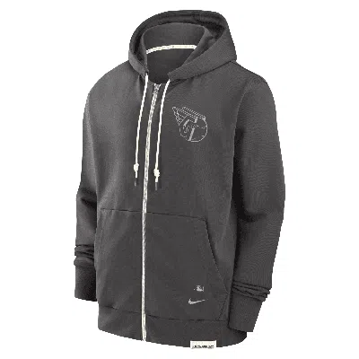Nike Cleveland Guardians Travel Player  Men's Dri-fit Mlb Full-zip Hoodie In Gray