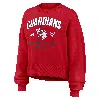 Nike Red Cleveland Guardians Oversized High Hip Pullover Sweatshirt In Red