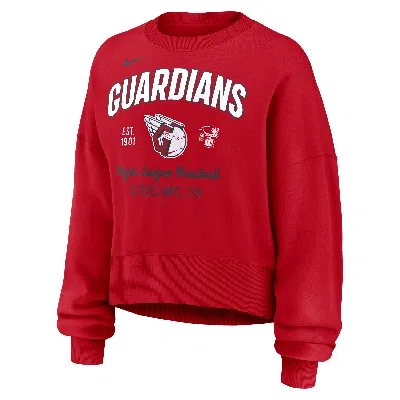 NIKE CLEVELAND GUARDIANS  WOMEN'S MLB PULLOVER CREW,1015813147