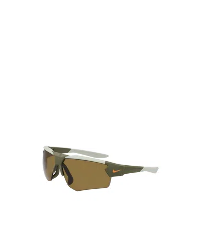 Nike Cloak Duo E Rectangle Frame Sunglasses In Gold