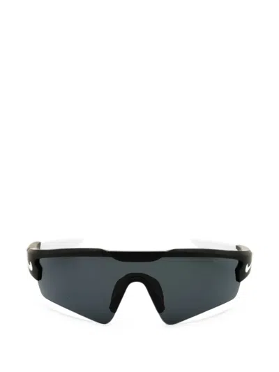 Nike Cloak Rectangle-frame Sunglasses In Black