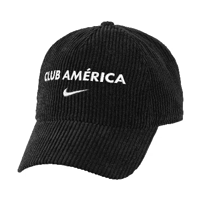Nike Club América  Unisex Soccer Corduroy Cap In Black