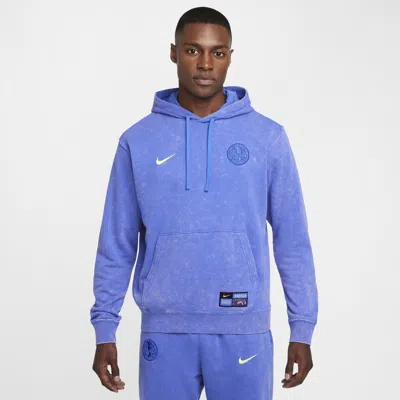 Nike Club América Club Third  Men's Soccer French Terry Pullover Hoodie In Blue