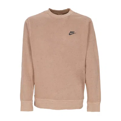 Nike Club+ Bb Crew Revival Dk Driftwood Men's Crewneck Sweatshirt In Neutral