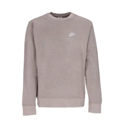 Nike Club+ Bb Crew Revival Men's Crewneck Sweatshirt Olive Grey In Gray