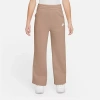 Nike Club Big Kid Girls Wide Leg Regular Fit Fleece Pull-on Pant In Brown