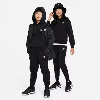 Nike Club Big Kid Unisex Cuffed Regular Fit Fleece Jogger Pant In Black