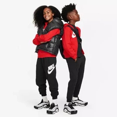 Nike Club Big Kid Unisex Cuffed Regular Fit Fleece Jogger Pant In Black
