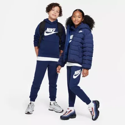 Nike Club Big Kid Unisex Cuffed Regular Fit Fleece Jogger Pant In Blue
