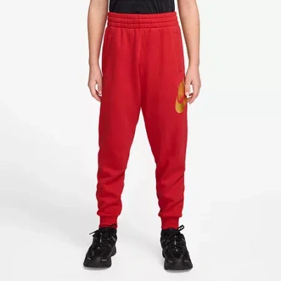 Nike Club Big Kid Unisex Cuffed Regular Fit Fleece Jogger Pant In Red