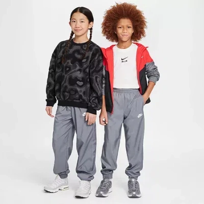Nike Club Big Kid Unisex Cuffed Regular Fit Jogger Pant In Gray