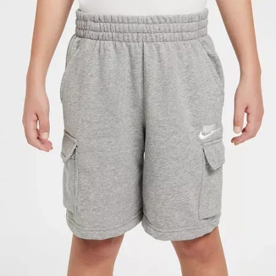 Nike Club Big Kid Unisex Fleece Cargo Short In Gray