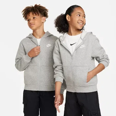 NIKE CLUB BIG KID UNISEX LONG SLEEVE FLEECE ZIPPER ACTIVE HOODIE