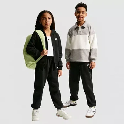 Nike Club Big Kid Unisex Regular Fit Fleece Pull-on Pant In Black