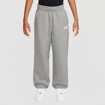 Nike Club Big Kid Unisex Regular Fit Fleece Pull-on Pant In Gray