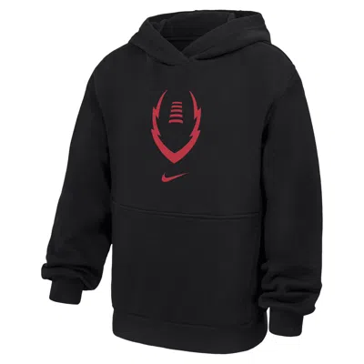 Nike Club Big Kids' Football Pullover Fleece Hoodie In Black