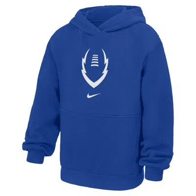Nike Club Big Kids' Football Pullover Fleece Hoodie In Blue