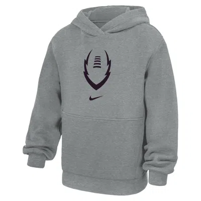 Nike Club Big Kids' Football Pullover Fleece Hoodie In Gray