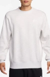 Nike Club Brushed Fleece Crewneck Sweatshirt In White