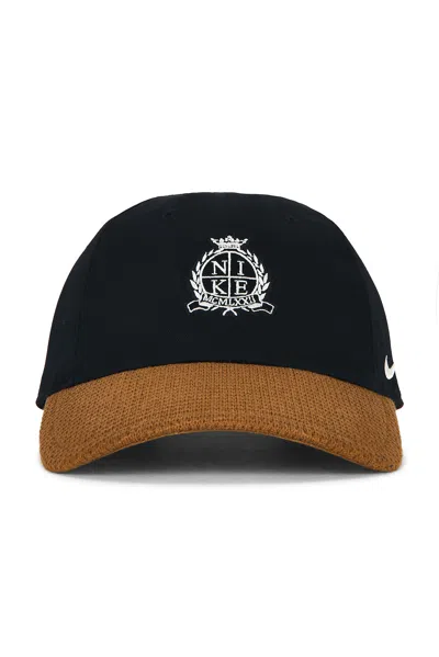 Nike Club Cap Us Knit 26 In Black  Ale Brown  & Sanddrift