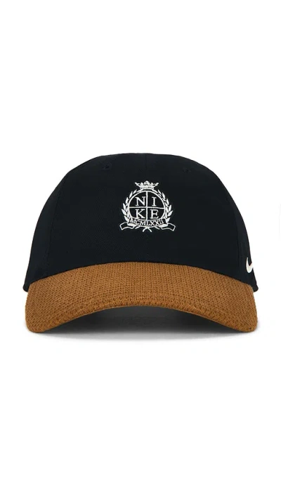 Nike Club Cap Us Knit 26 In Black  Ale Brown  & Sanddrift