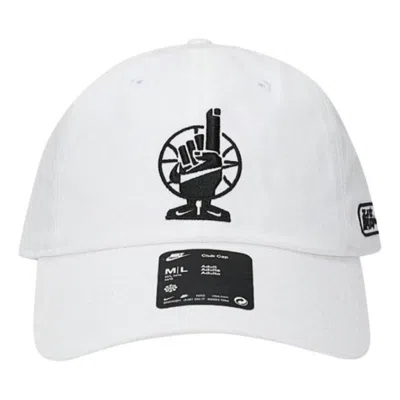 Nike Club Chbl Cap 'white Black' In Neutral