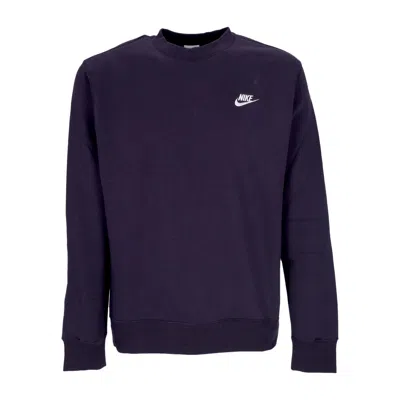 Nike Club Crew Bb Cave Men's Crewneck Sweatshirt Purple/white In Blue