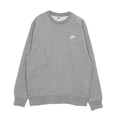Nike Club Crew Bb Dk Men's Crewneck Sweatshirt Gray Heather/white