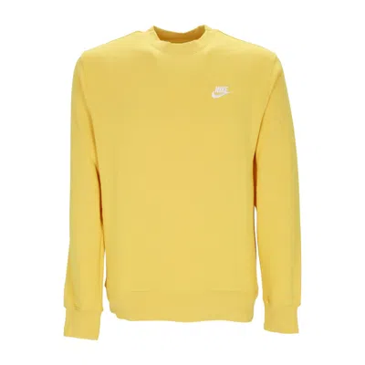 Nike Club Crew Bb Men's Crewneck Sweatshirt Vivid Sulfur/white In Multi