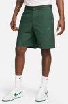 Nike Club Flat Front Chino Shorts In Fir/ Fir