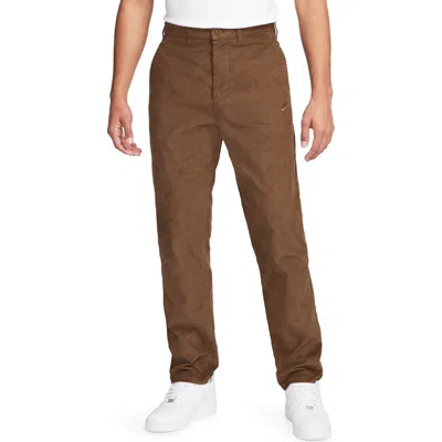 Nike Club Flat Front Corduroy Chinos In Light British Tan