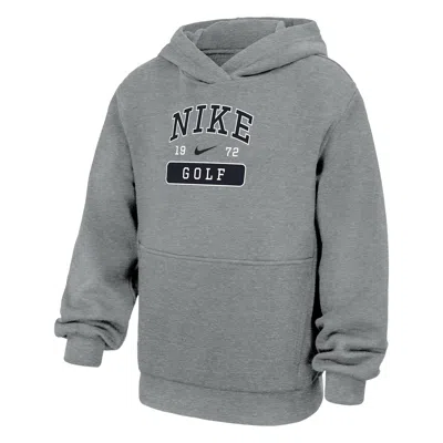 Nike Club Fleece Big Kids' Golf Pullover Hoodie In Gray