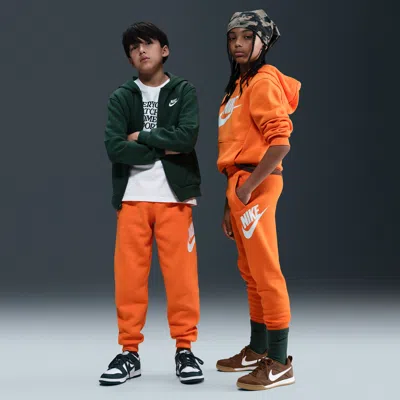 Nike Club Fleece Big Kids' Jogger Pants In Orange