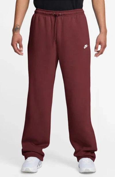 Nike Club Fleece Bungee Pants In Red