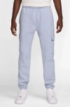Nike Club Fleece Cargo Sweatpants In White