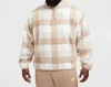 Nike Club Winterized Checked Fleece In Beige And White-neutral In Multi