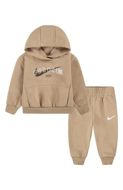 Nike Babies'  Club Fleece Hoodie & Joggers In Brown