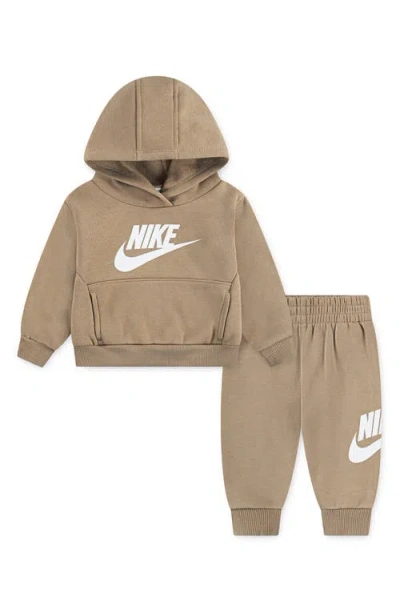 Nike Babies'  Club Fleece Hoodie & Joggers Set In Brown