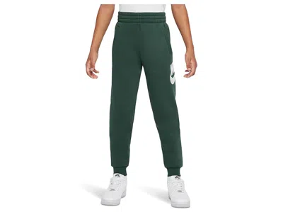 Nike Club Fleece Joggers (little Kid/big Kid) Kid's Clothing Fir : Xs (6-7 Little Kid), Cotton/polyester In Green