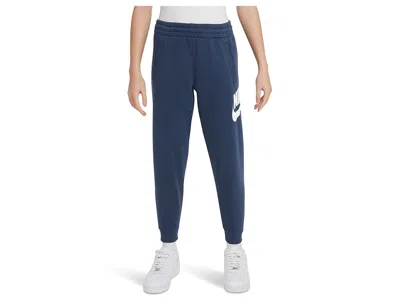 Nike Club Fleece Joggers (little Kid/big Kid) Kid's Clothing Midnight Navy : Xl (18-20 Big Kids), Cotton/ In Blue