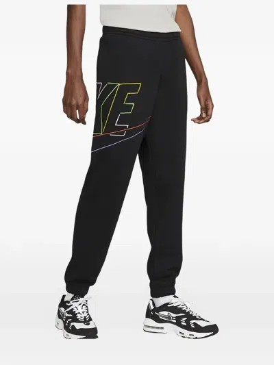 Nike Club Fleece+ Logo-print Track Pants In Black